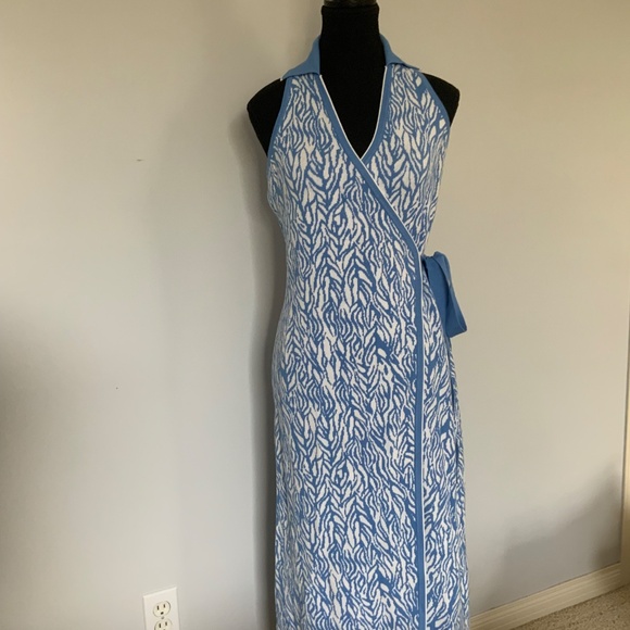 DVF sleeveless knit wrap dress NWT - Picture 3 of 6